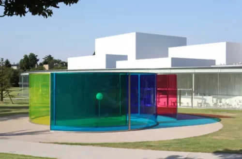 Discover Kanazawa’s Art Scene: 7 Must-Visit Museums & Galleries "Exterior view of the 21st Century Museum with its iconic sculptures."