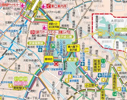 "A detailed map of the busy route, showing different stops and connections."