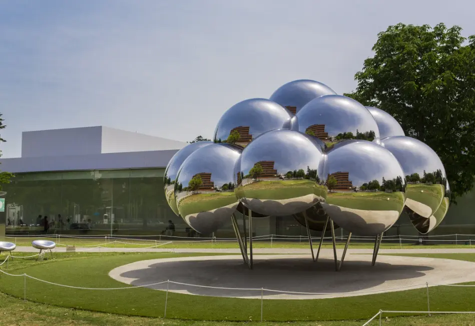 "Exterior view of 21st Century Museum of Contemporary Art in Kanazawa"