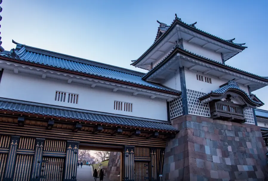 "Scenic view of Kanazawa Castle Park with its garden and castle"