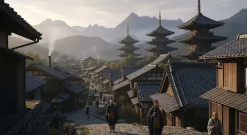 16th-century temple town inspired by the Ikko sect in Kanazawa