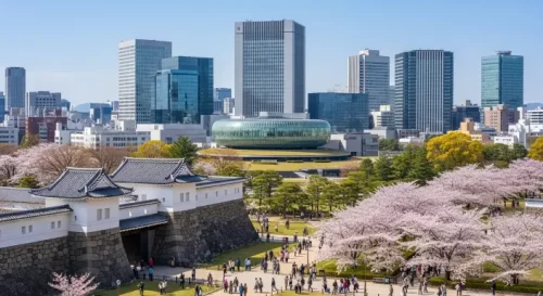 Modern Kanazawa city blending historical heritage with contemporary architecture